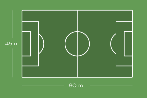 Platz B: Naturrasen 80m x 45m